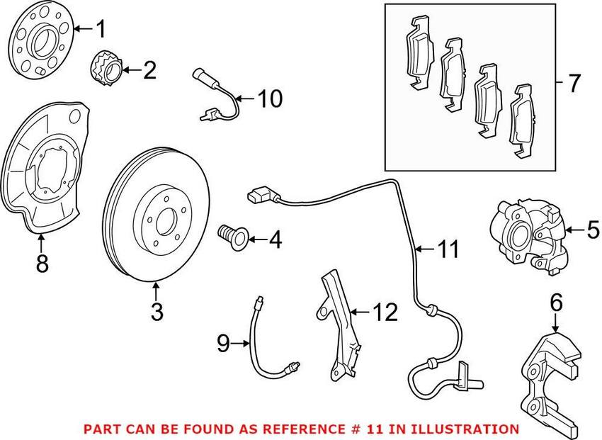 Mercedes ABS Wheel Speed Sensor - Rear 2219050201